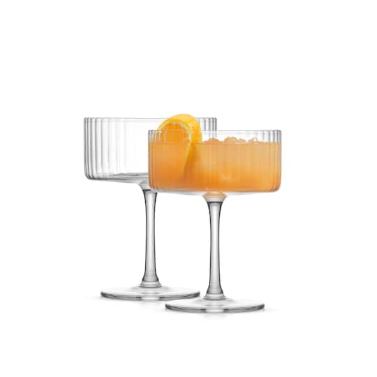 JoyJolt® 10oz. Elle Fluted Cylinder Martini Coupe Glasses, 2ct.